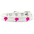 Mirage Pet Products Pink Palm Tree Widget Dog CollarWhite Size 12 631-25 WT12